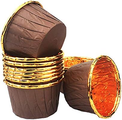 Cup Cake Cup 50pcs (Gold & Brown)
