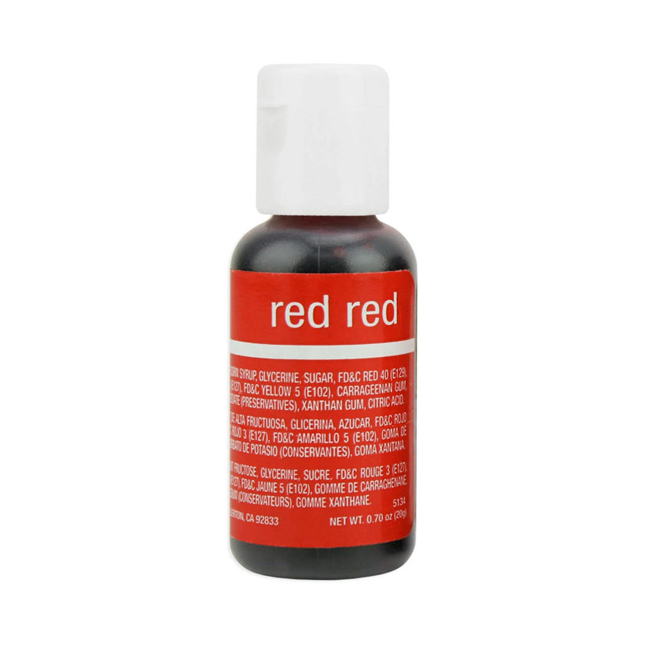 CHEFMASTER GEL COLOUR - RED RED 20GM