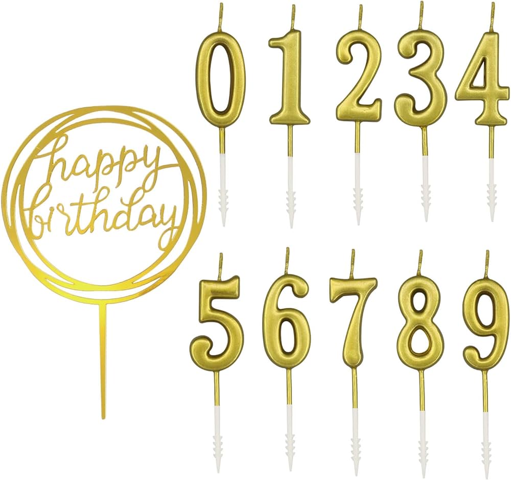 0-9 NUMBER CANDLE WITH HAPPY BIRTHDAY