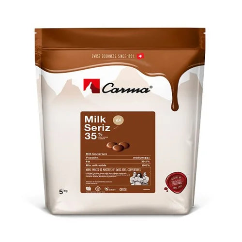 Carma Milk Seriz Coverture Chocolate 35% coins Switzerland 5 kg