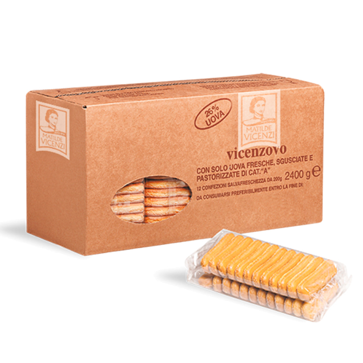 Vicenzovo Ladyfingers Biscuit HORECA Pack 2.4kg