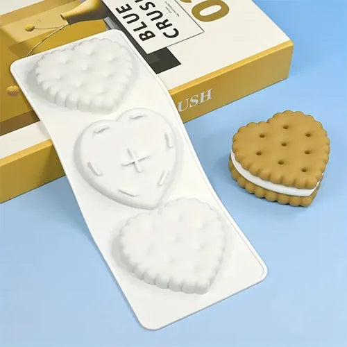 Heart Shape Cookie, mousse Cake, Chocolate, Jelly Silicone Mould