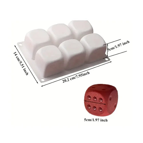Dice Shape mousse Cake, Chocolate, Jelly Silicone Mould