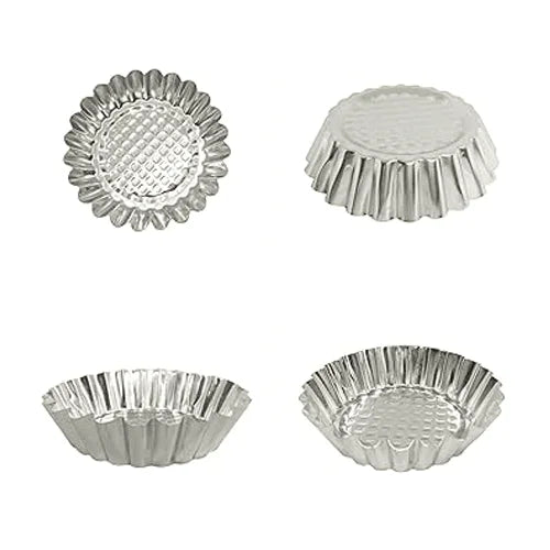Size : 9.5cm(Diameter) x 2.5cm(Depth) x 7cm(Base) Package Content : 3pcs Material : Metal You can produce delicious tastes and easy production with four tart molds. It is a product suitable for contact with food.