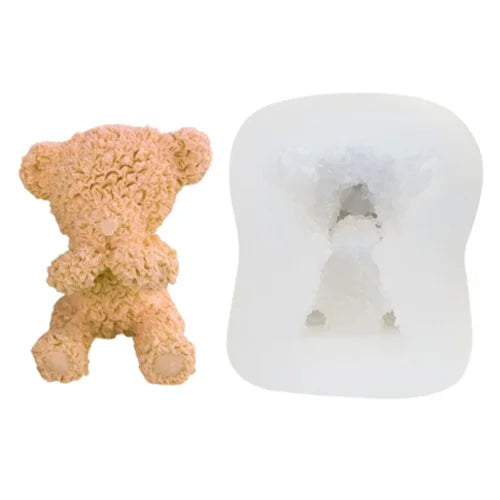 Merry Christmas Cute Teddy Bear Shape Silicone Cake Topper Version-2