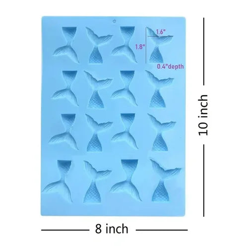 Mermaid Tail Shaped Chocolate Jelly Candy Silicone Mould