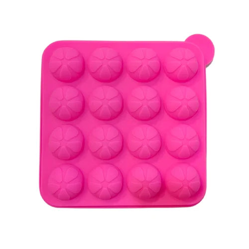 16pcs Popstick Round Shaped Lollipop,Chocolate,Jelly,Candy Silicone Mould