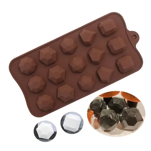Gemstone Diamond Shaped Chocolate, Jelly, Candy Silicone Mould
