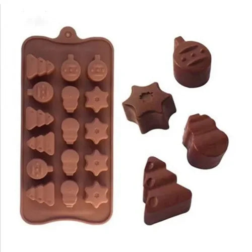 Christmas Special Star, Xmas tree, Christmas Ball Shaped Chocolate, Jelly, Candy Silicone Mould