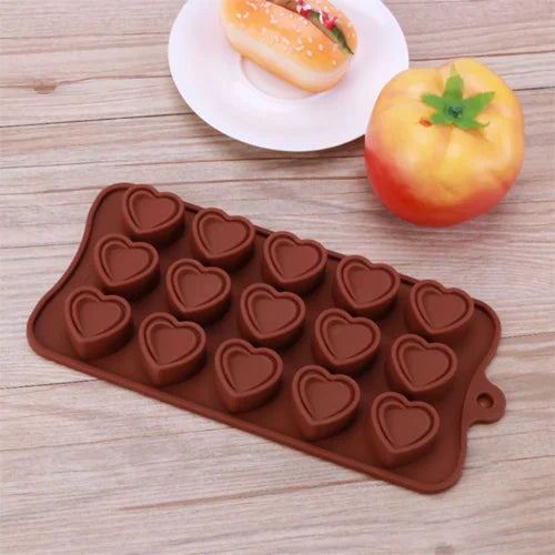 15 Cavity Heart Shaped Chocolate, Jelly, Candy Silicone Mould