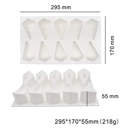 10 Cavity Merry Christmas Magic Star Shaped Ice Cream, Chocolate Mousse cake Silicone Mould 1pc