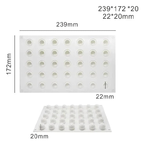 Mini Ball Round Shaped Ice Cream, Chocolate Mousse cake Silicone Mould 1pc