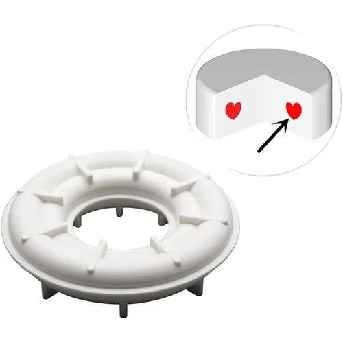 Round Donut Shaped Ice Cream, Chocolate Mousse cake Silicone Mould 1pc version-2