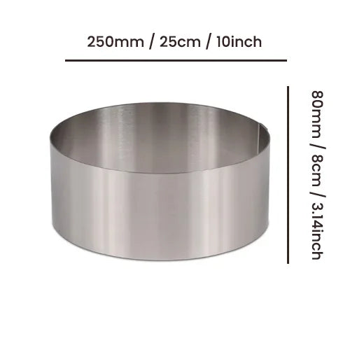 Round Cake & Mousse Ring 25cm diameter x 8cm height