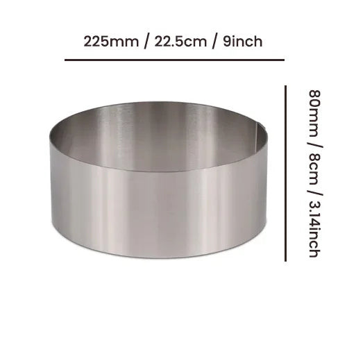 Round Cake & Mousse Ring 22.5cm diameter x 8cm height