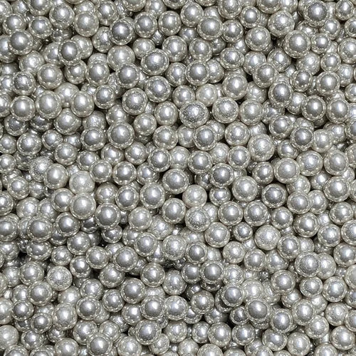 10mm Shiny Silver Colour Pearl Shape Sprinkles