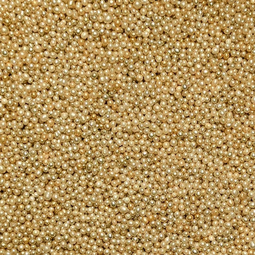 2mm Shiny Gold Colour Pearl Shape Sprinkles