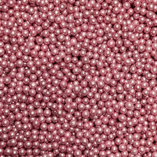Metallic Pink Colour Pearl Shape Sprinkles