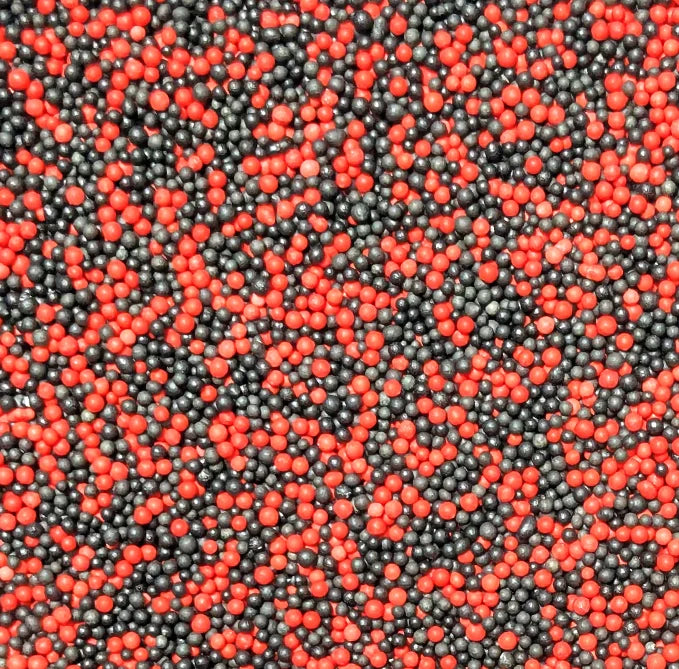 Red and Black 1mm Pearl Shape Sprinkles