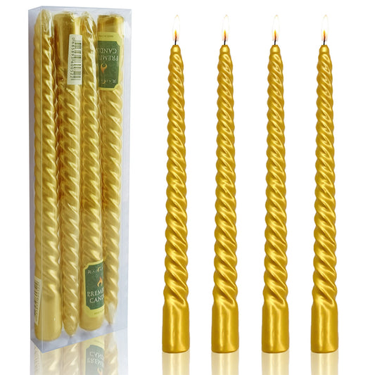 Italo Twisted Gold Candle 6pcs