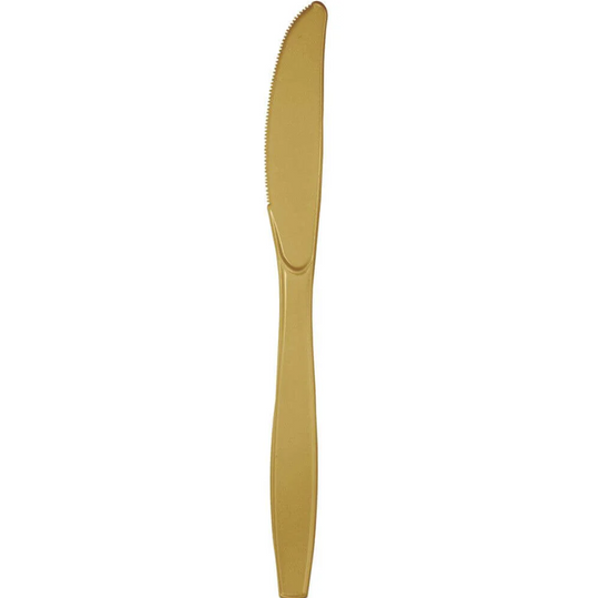 Golden Plastic Knife 24pcs Set