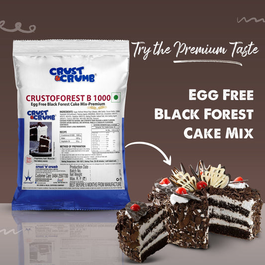 C&C CRUSTOFOREST BLACK FOREST  EGGLESS CAKE MIX B100 1KG