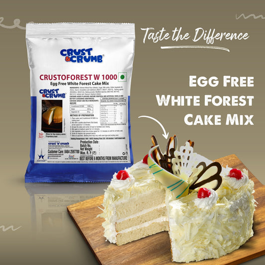 C&C CRUSTOFOREST WHITE FOREST  EGGLESS CAKE MIX W100 1KG