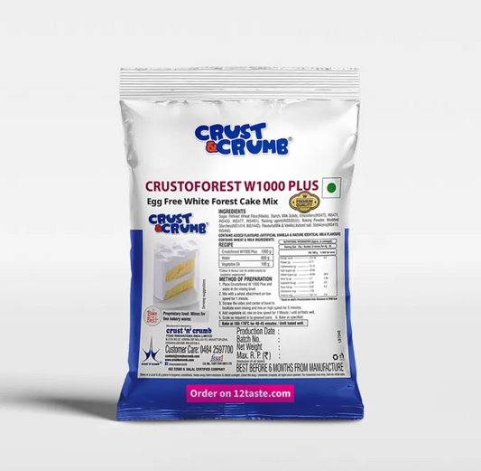 C&C CRUSTOFOREST WHITE FOREST  EGGLESS CAKE MIX W100 10KG