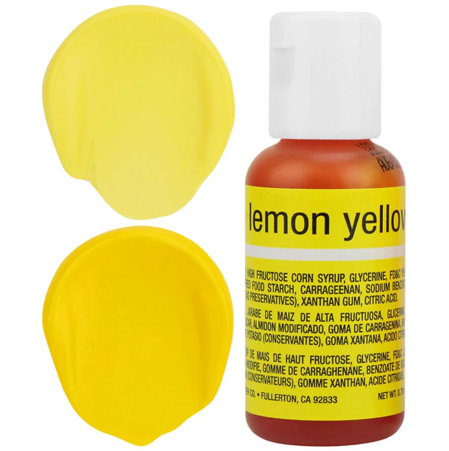 CHEFMASTER GEL COLOUR - LEMON YELLOW 20GM
